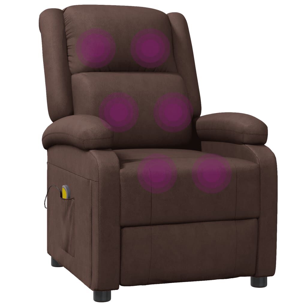 Massage Chair Brown Faux Leather Price
