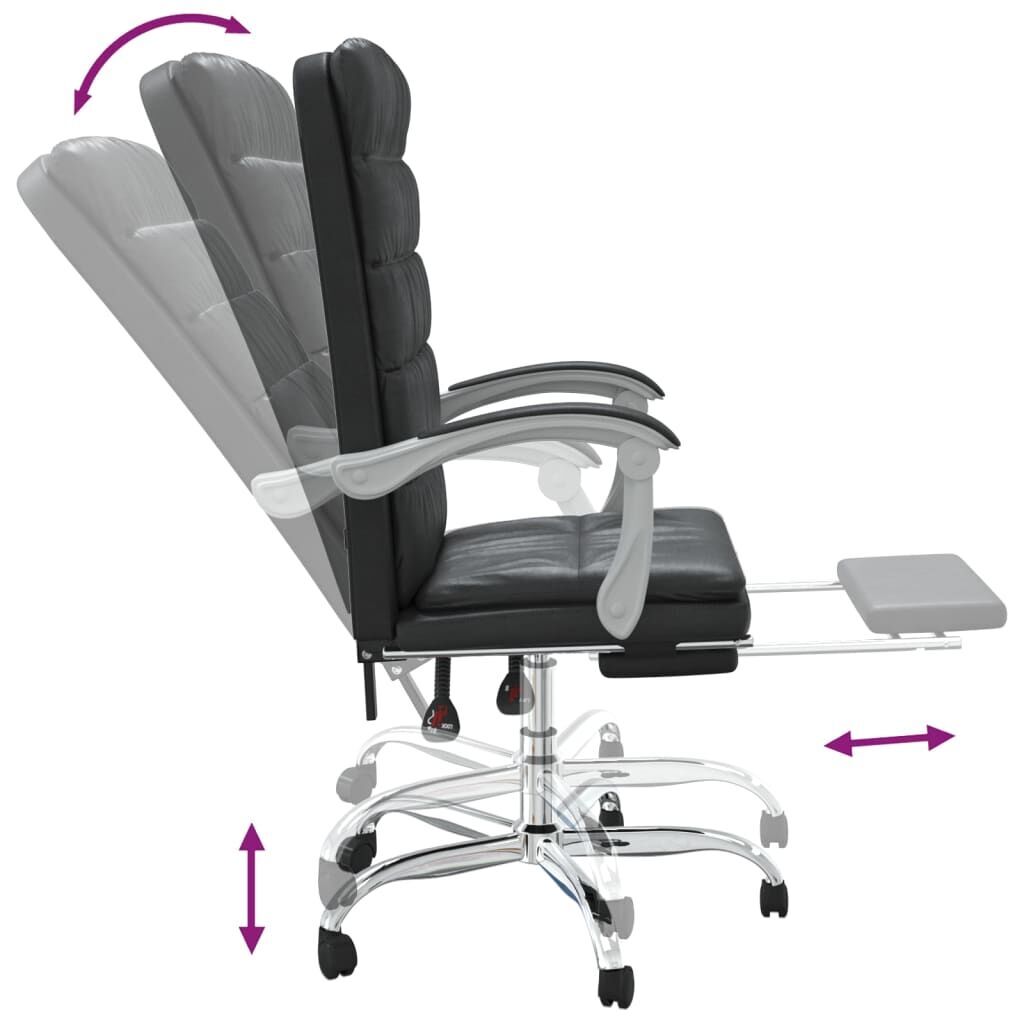 Reclining Office Chair Black Faux Leather Price