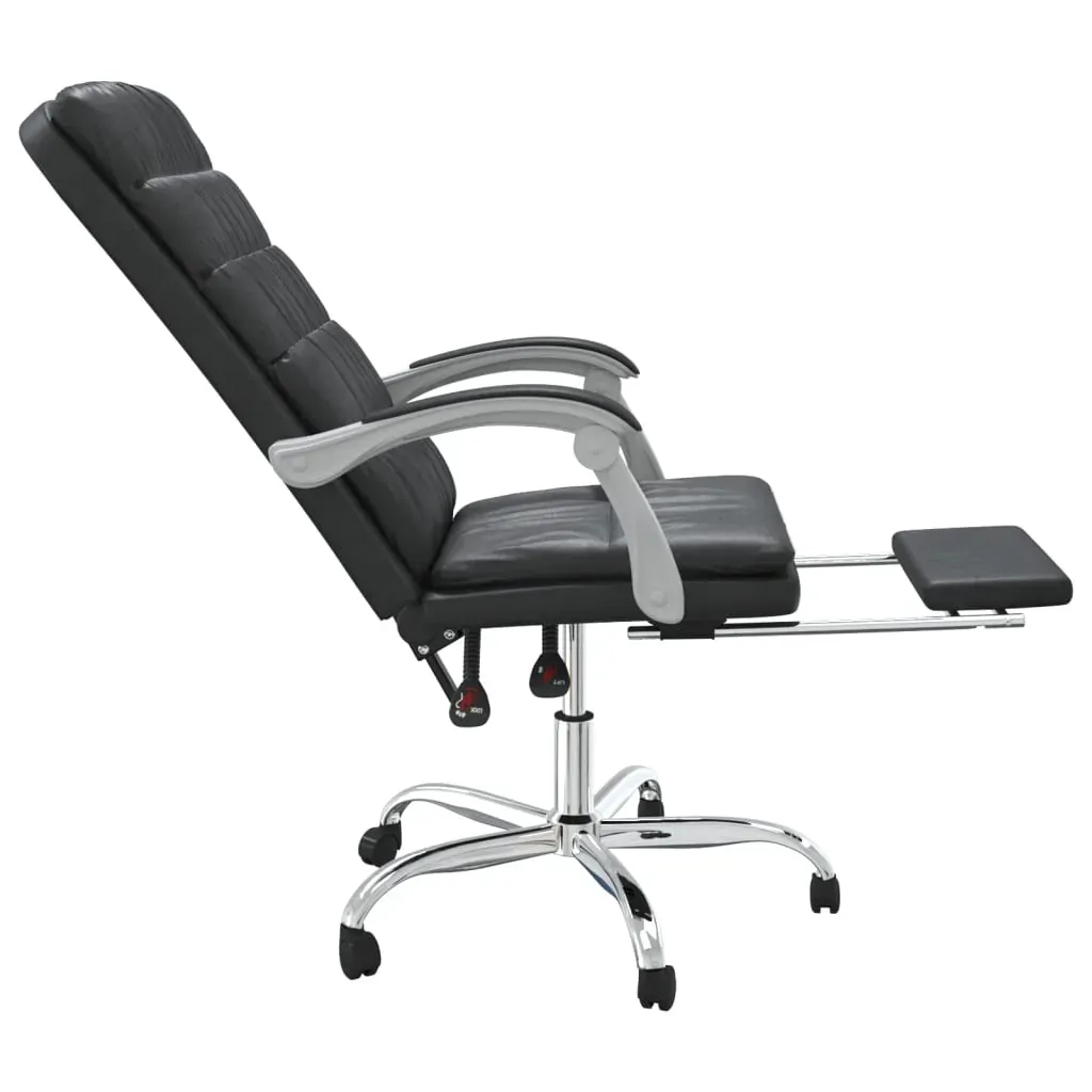 Reclining Office Chair Black Faux Leather Price