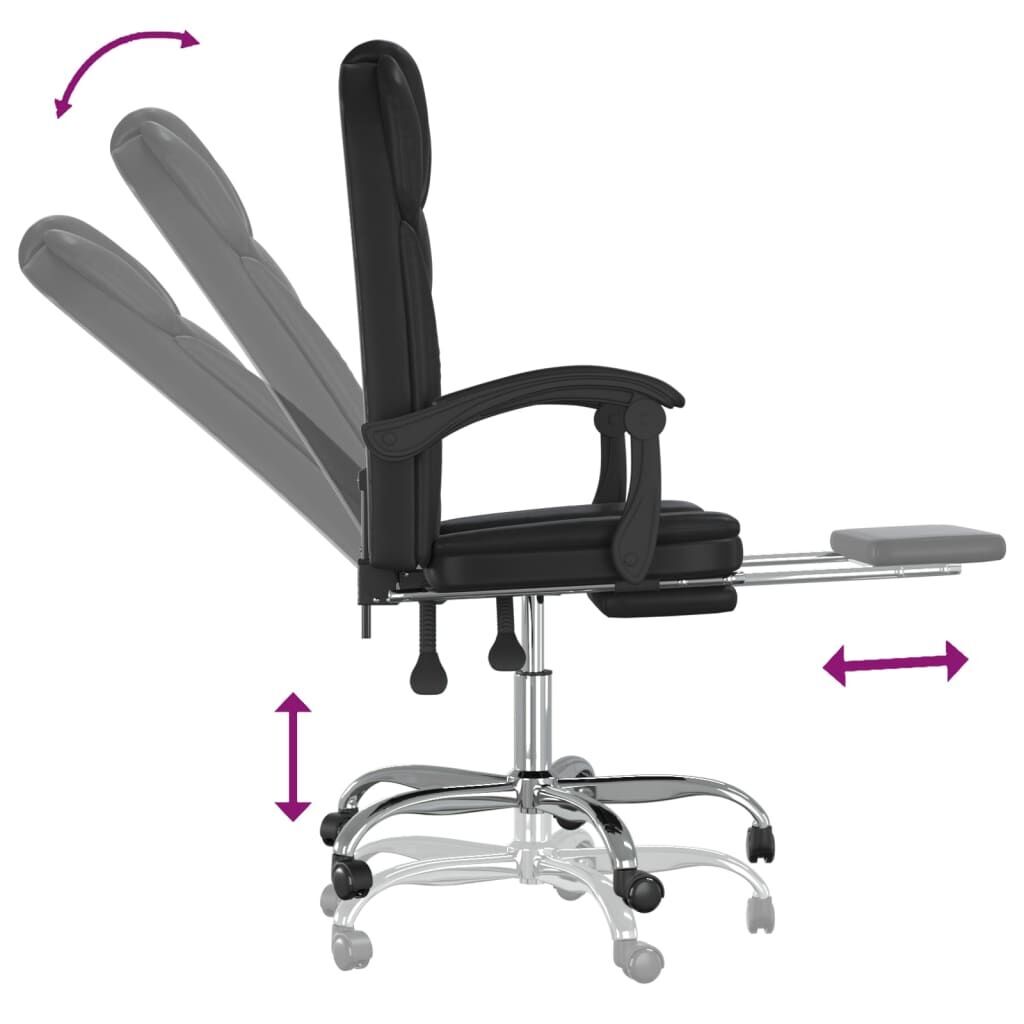 Reclining Office Chair Black Faux Leather Price