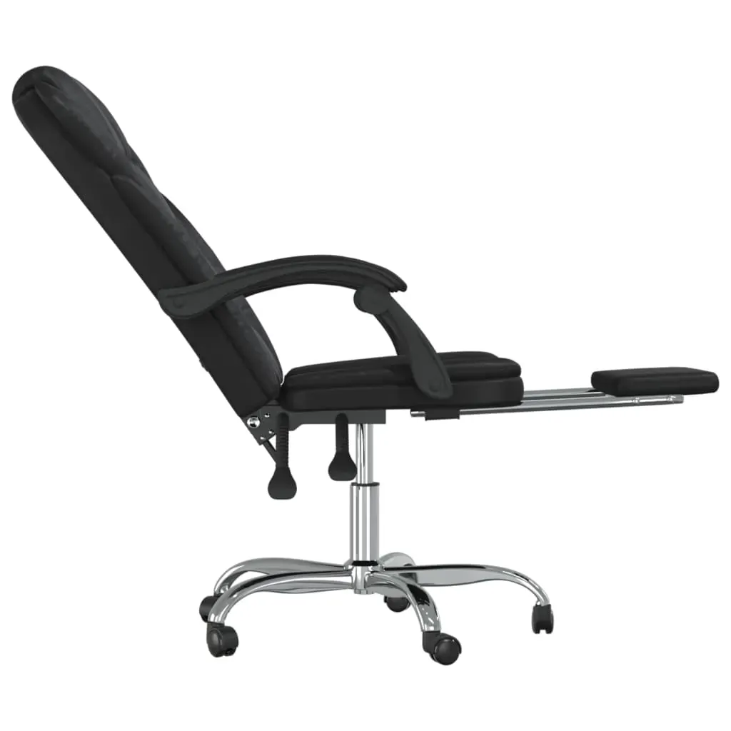 Reclining Office Chair Black Faux Leather Price
