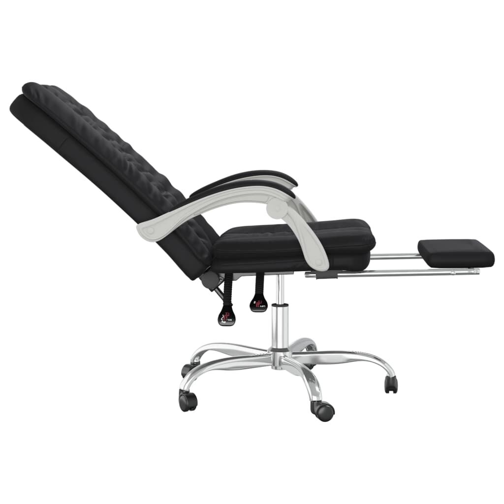 Reclining Office Chair Black Faux Leather Price