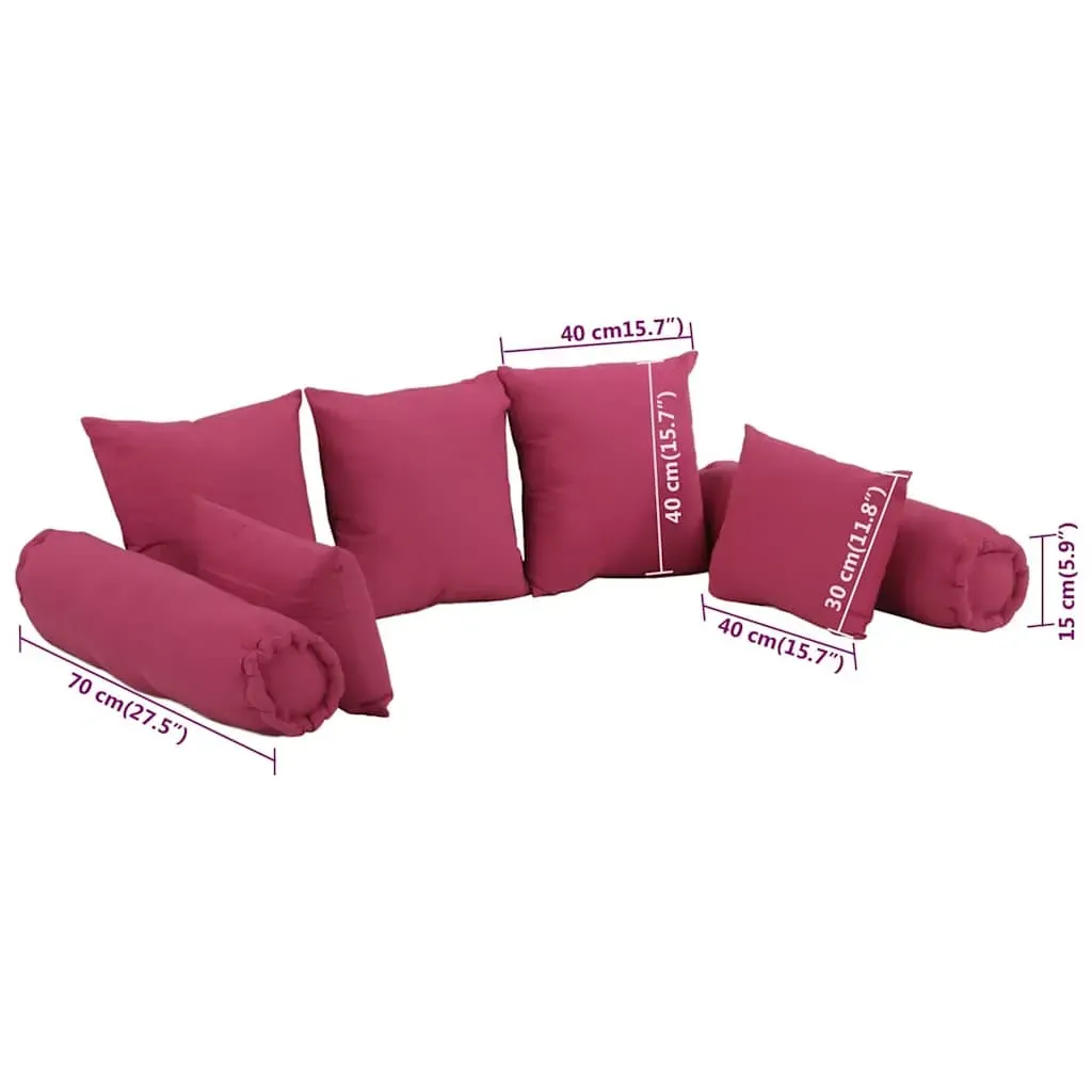 7 Piece Throw Pillow Set Pink Fabric Price