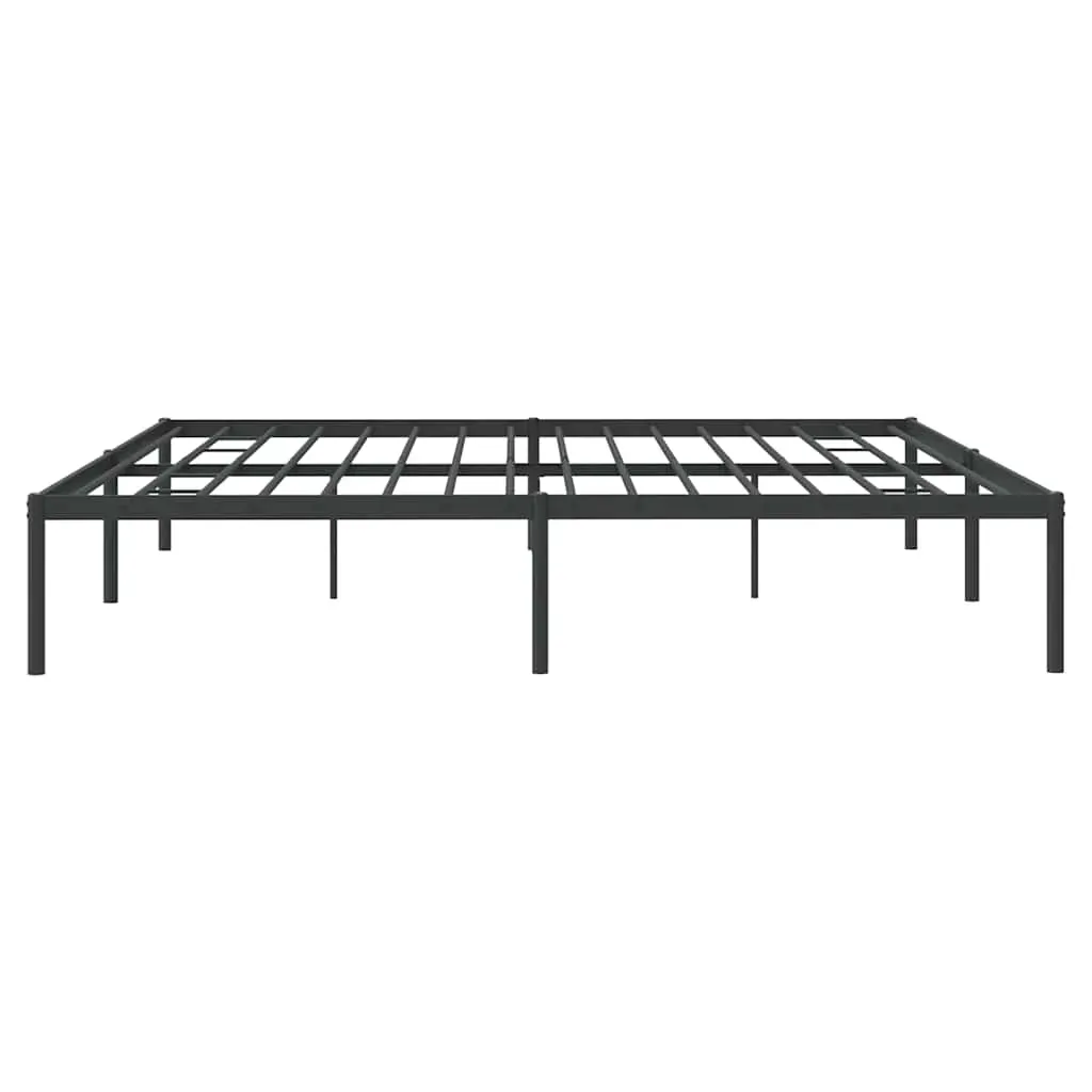 Metal Bed Frame without Mattress Black 183x213 cm Price