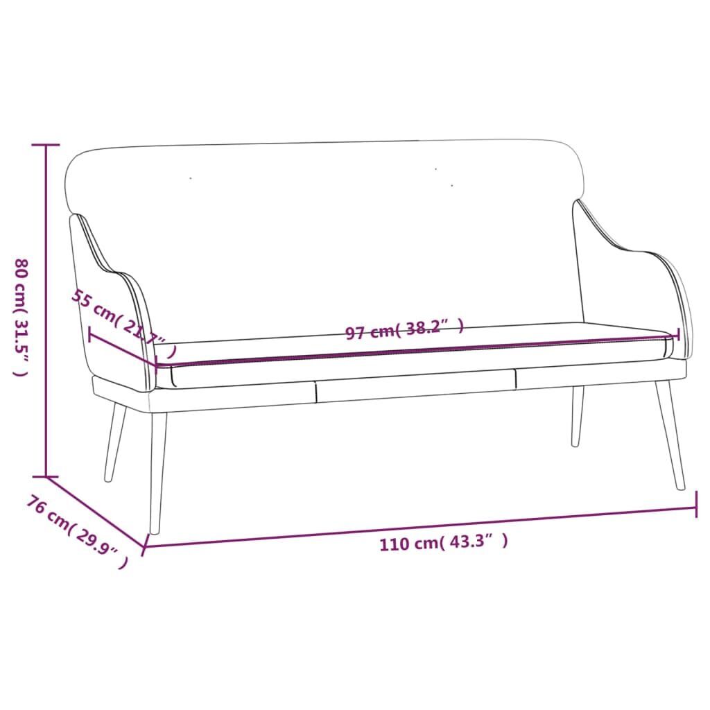 Bench Black 110x76x80 cm Faux Leather Price