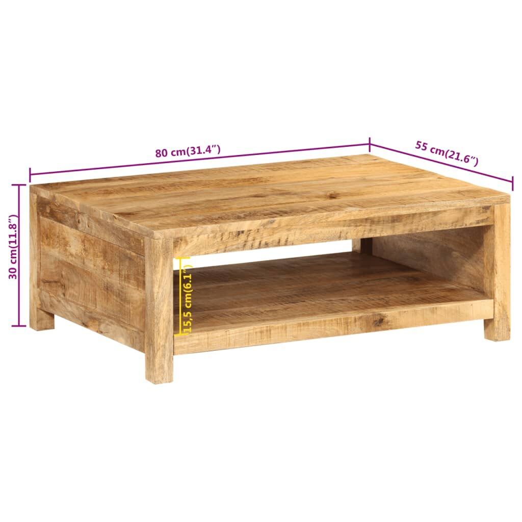 Coffee Table 80x55x30 cm Solid Wood Mango Price