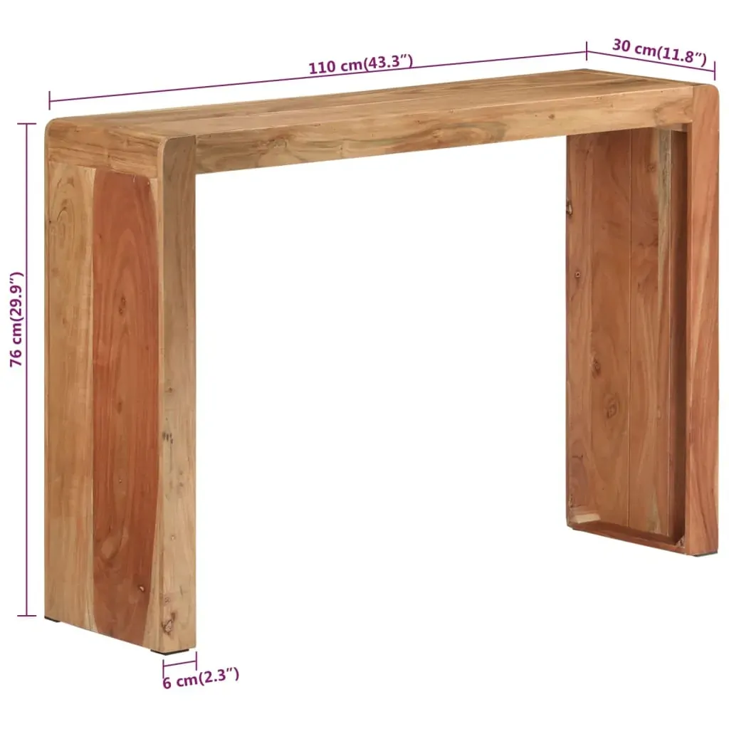 Console Table 110x30x76 cm Solid Wood Acacia Price