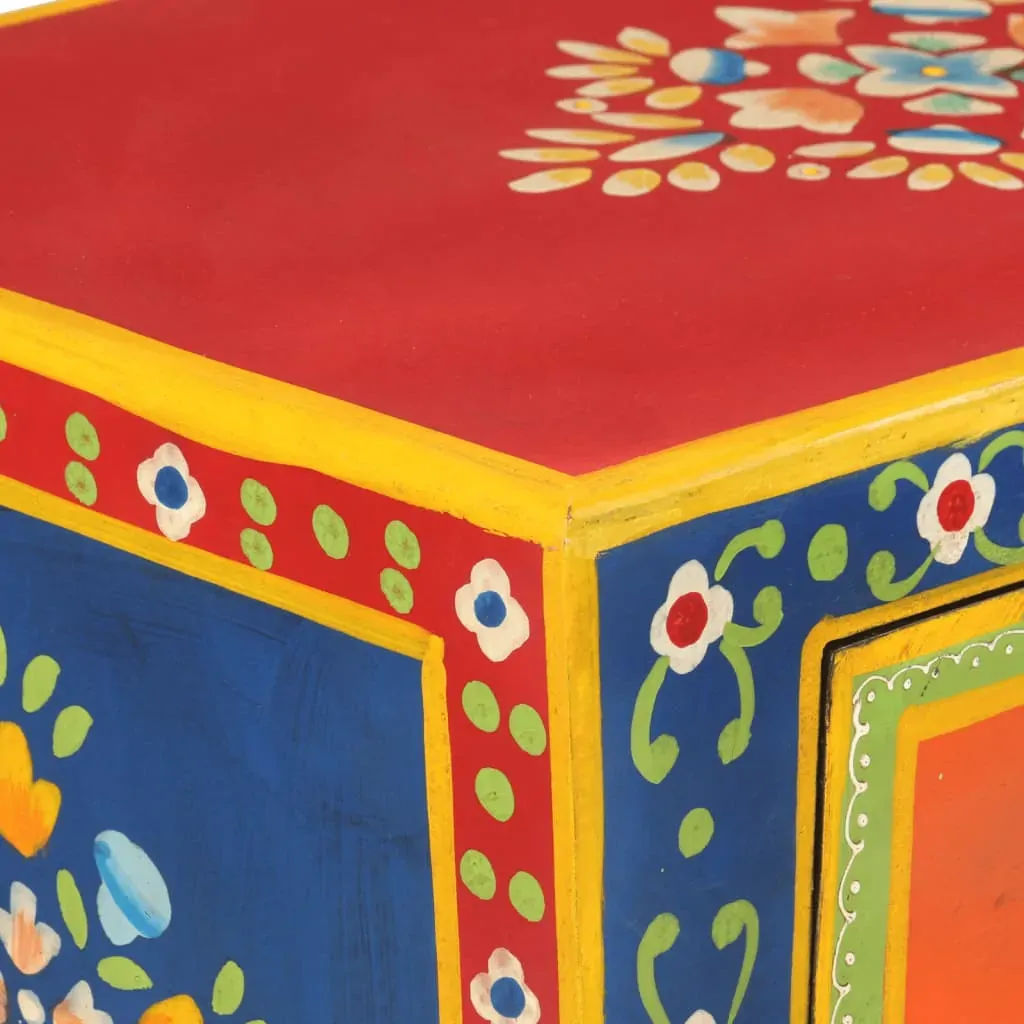 Hand Painted Sideboard 54x30x74 cm Solid Wood Mango Price