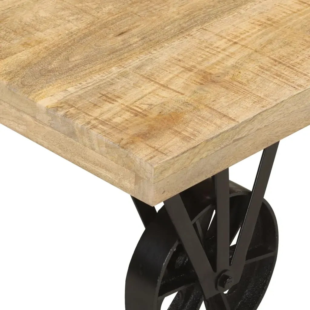 Coffee Table with Wheels 110x55x29.5 cm Solid Wood Mango Price