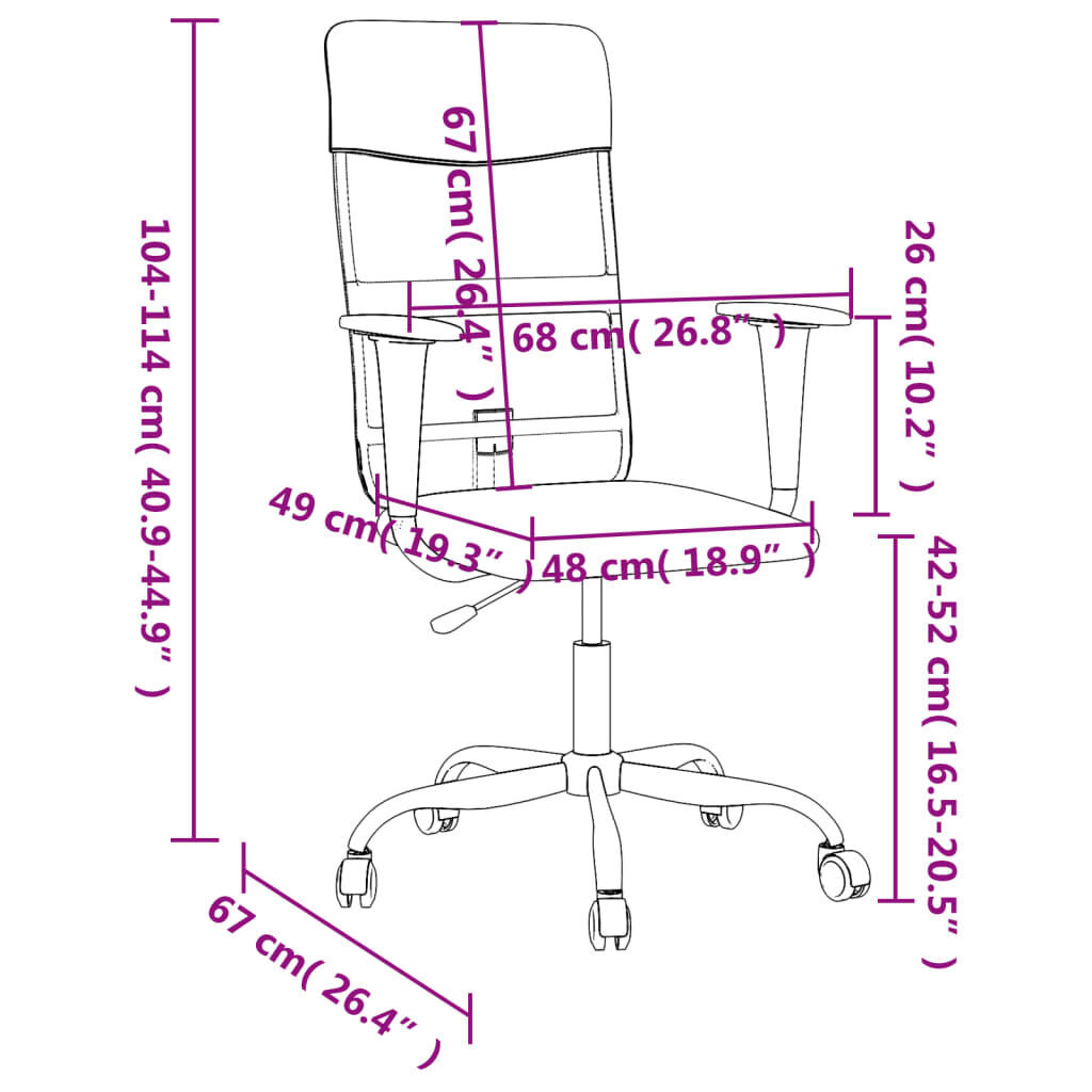 Office Chair Height Adjustable Dark Grey Fabric Price