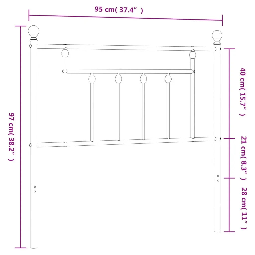 Metal Headboard White 90 cm Price