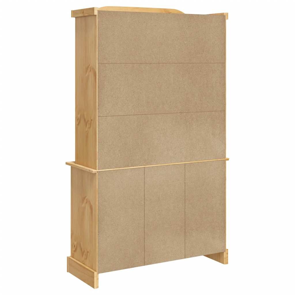 Highboard Corona Brown 112x43x196 cm Solid Wood Mexican Pine Price