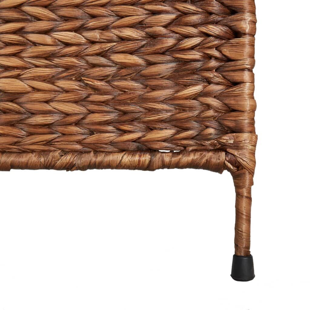 Room Divider 5-Panel Brown 205x180 cm Water Hyacinth Price