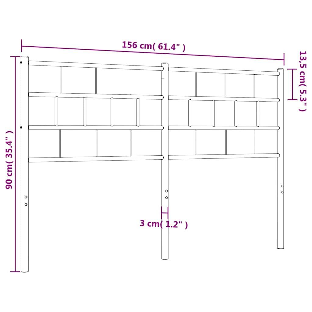Metal Headboard White 152 cm Queen Price