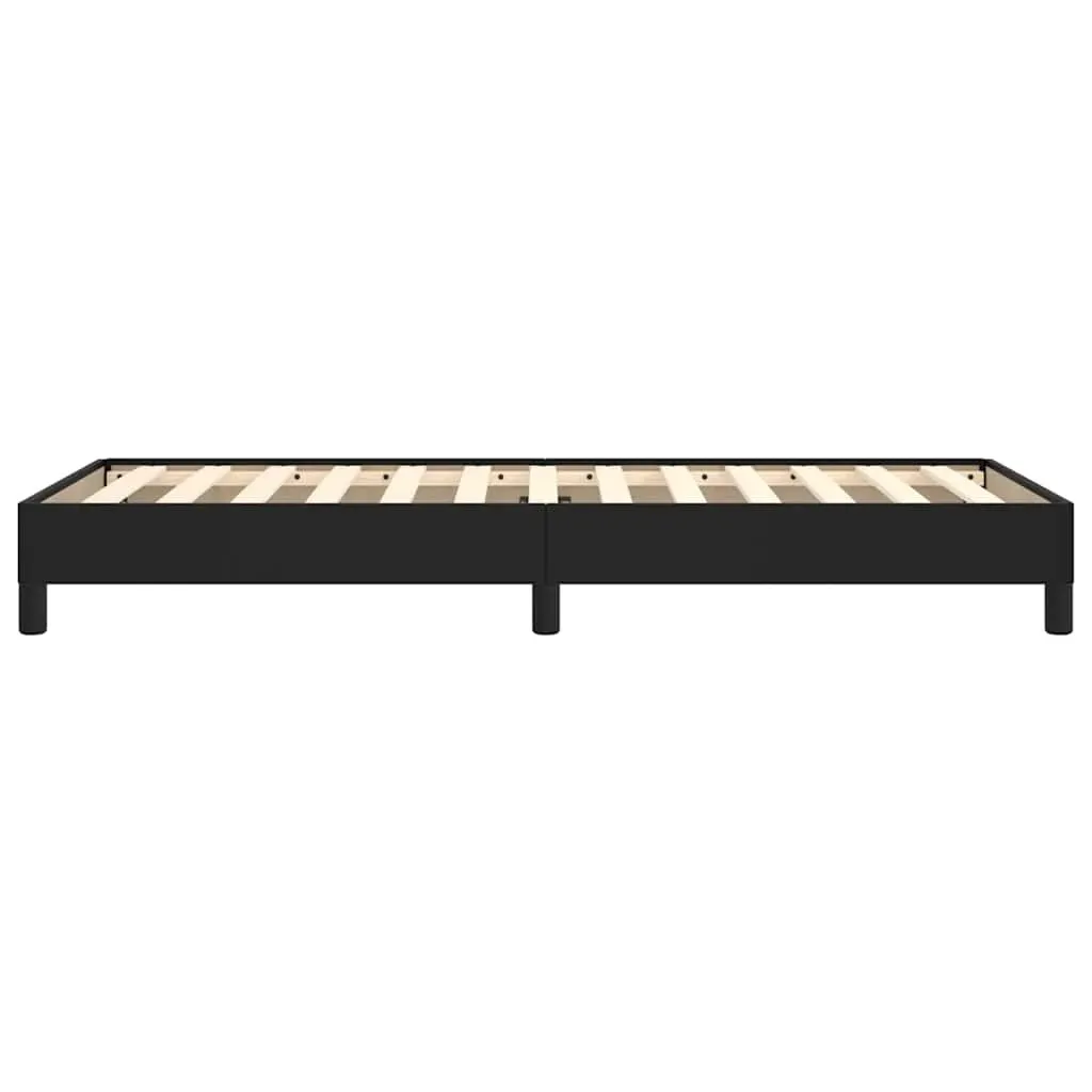 Bed Frame without Mattress Black King Single Faux Leather Price
