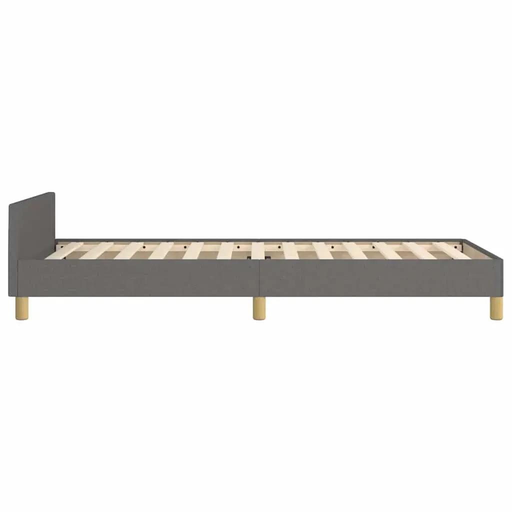 Bed Frame without Mattress Dark Grey King Single Size Fabric Price