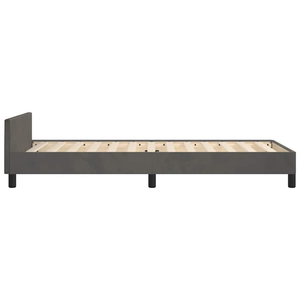 Bed Frame without Mattress Dark Grey King Single Size Velvet Price