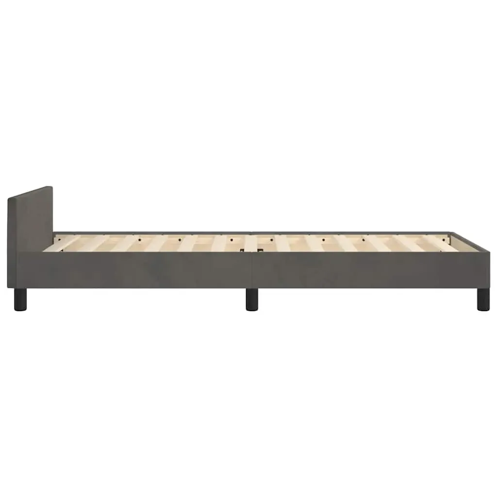 Bed Frame without Mattress Dark Grey King Single Size Velvet Price