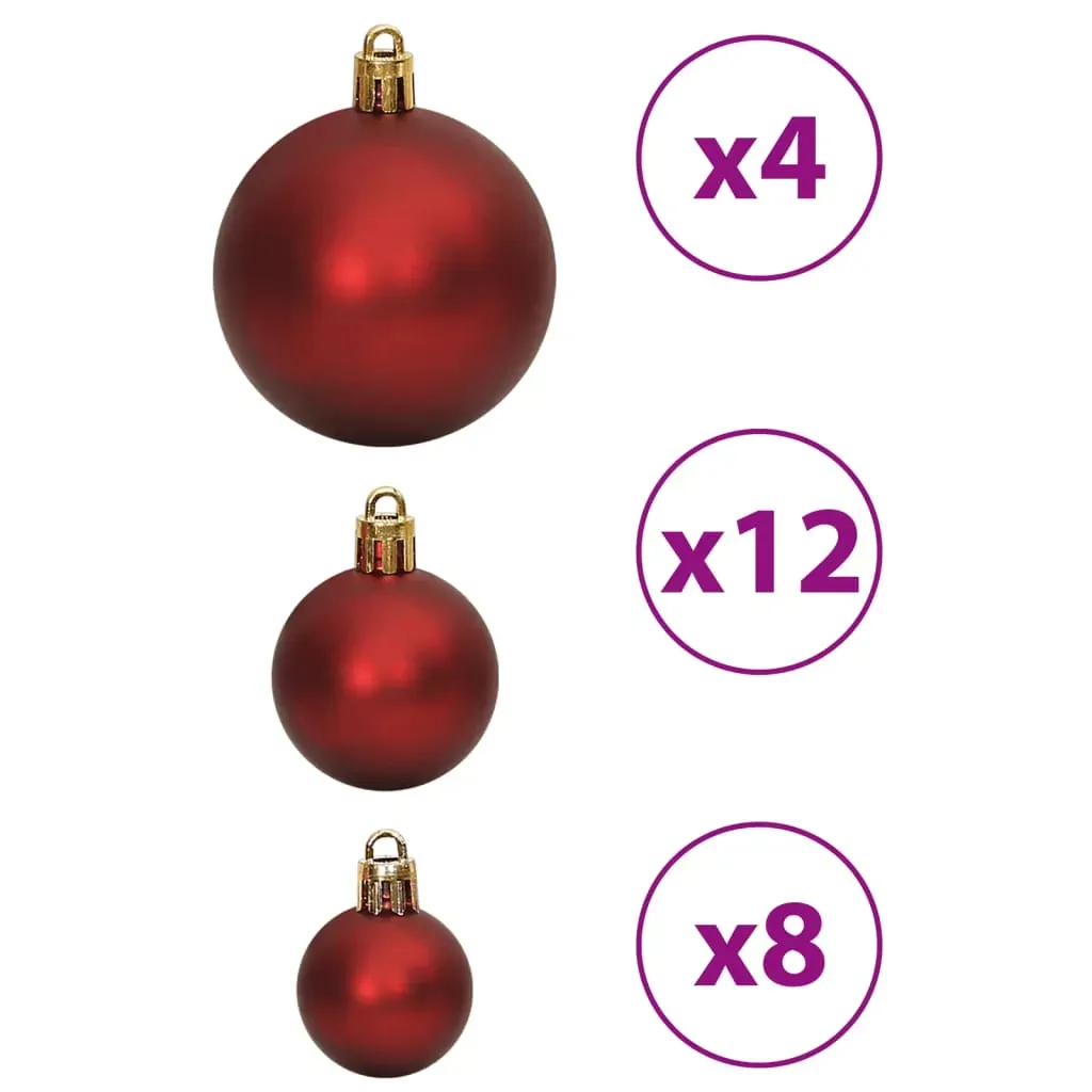 Christmas Baubles 100 pcs Wine Red 3 / 4 / 6 cm Price