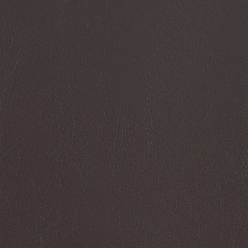 Tub Chair with Footstool Brown Faux Leather Price