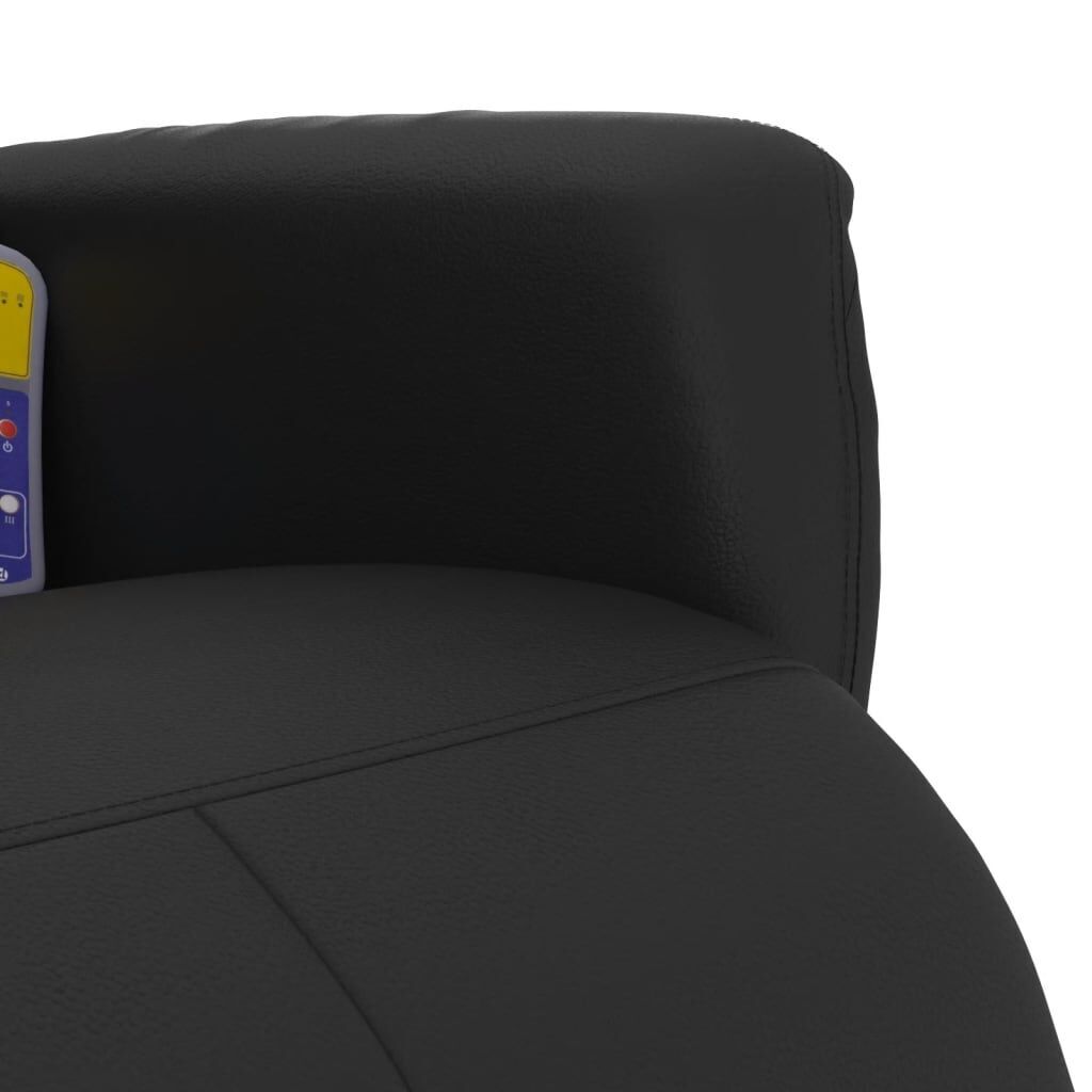 Massage Recliner Chair with Footrest Black Faux Leather Price
