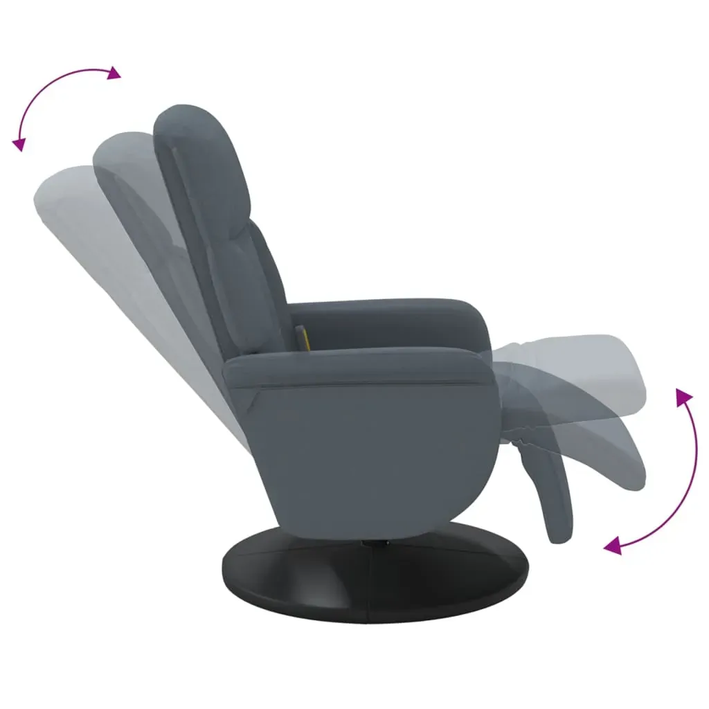 Massage Recliner Chair with Footrest Dark Grey Velvet Price