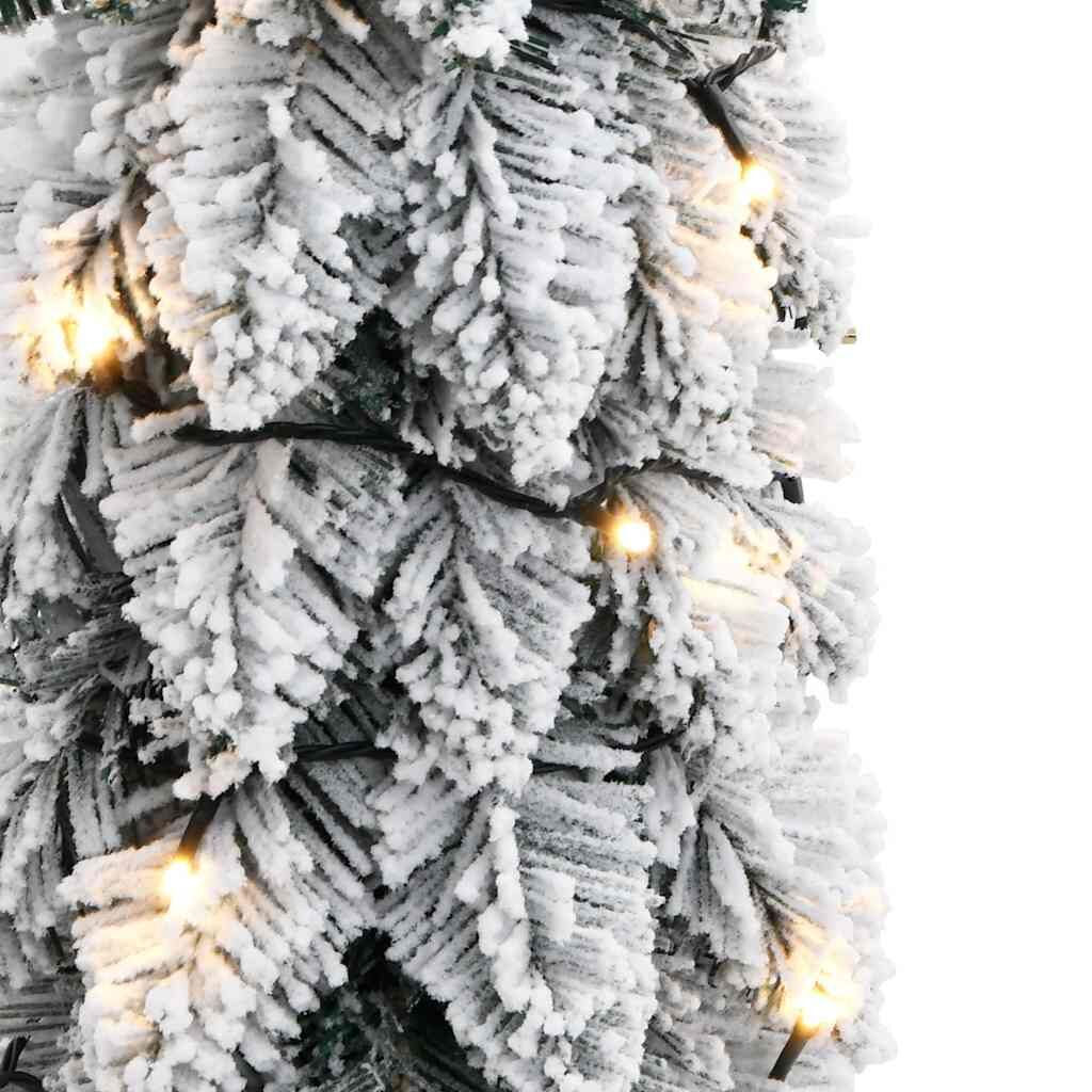 Artificial Pre-lit Christmas Tree with 30 LEDs and Flocked Snow 60 cm Price