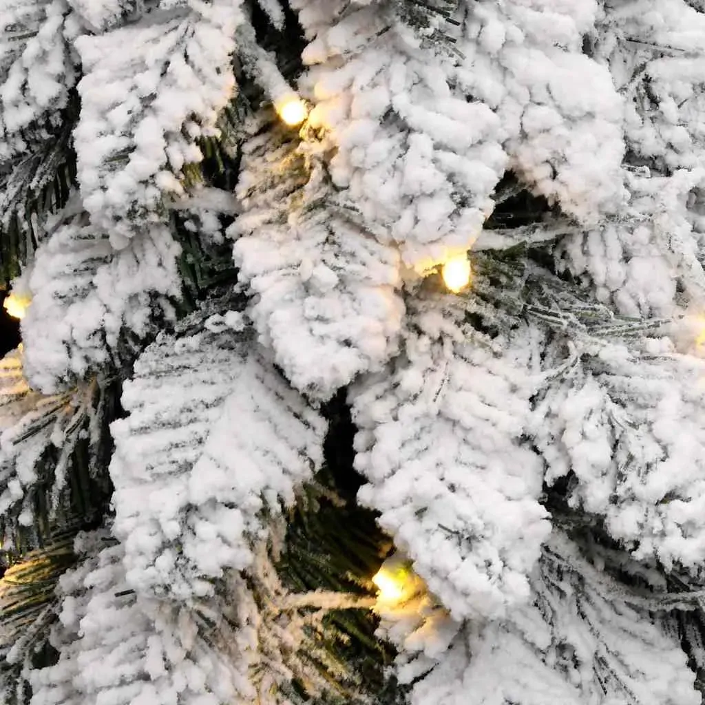 Artificial Pre-lit Christmas Tree with 60 LEDs and Flocked Snow 120 cm Price