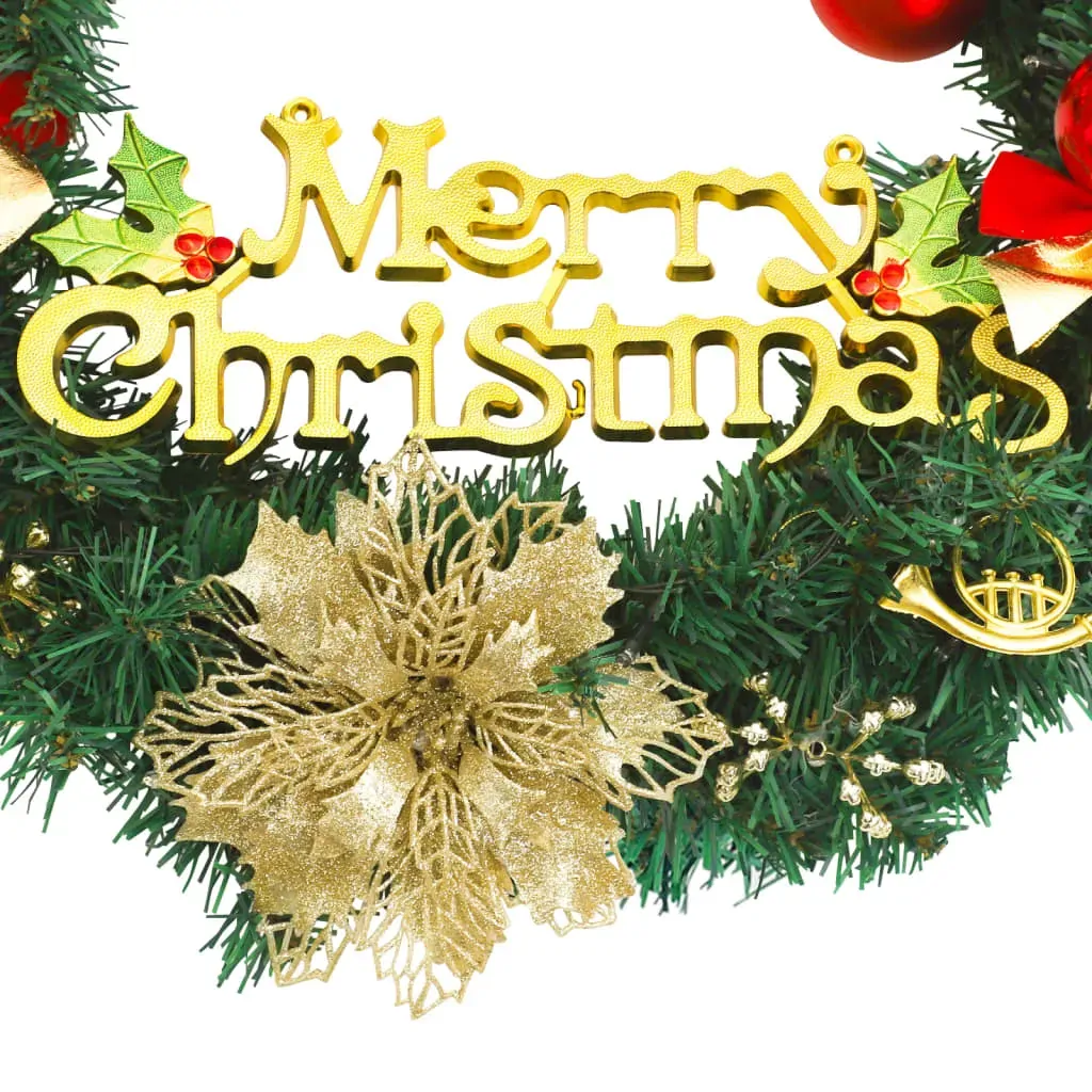 Christmas Wreath with 20 LEDs Green 45 cm Price