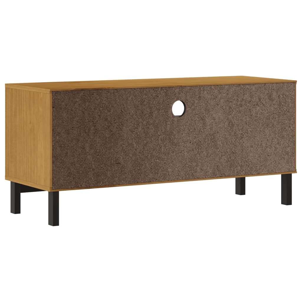 TV Cabinet FLAM 110x40x50 cm Solid Wood Pine Price