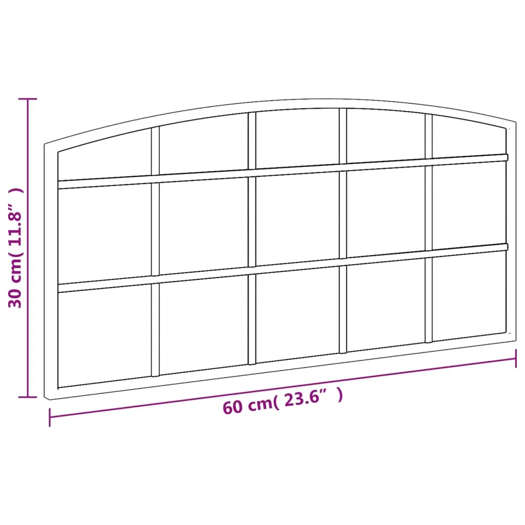 Wall Mirror Black 60x30 cm Arch Iron Price