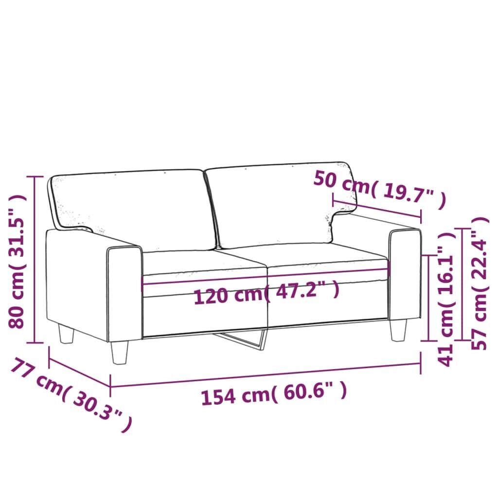 2-Seater Sofa Black 120 cm Faux Leather Price
