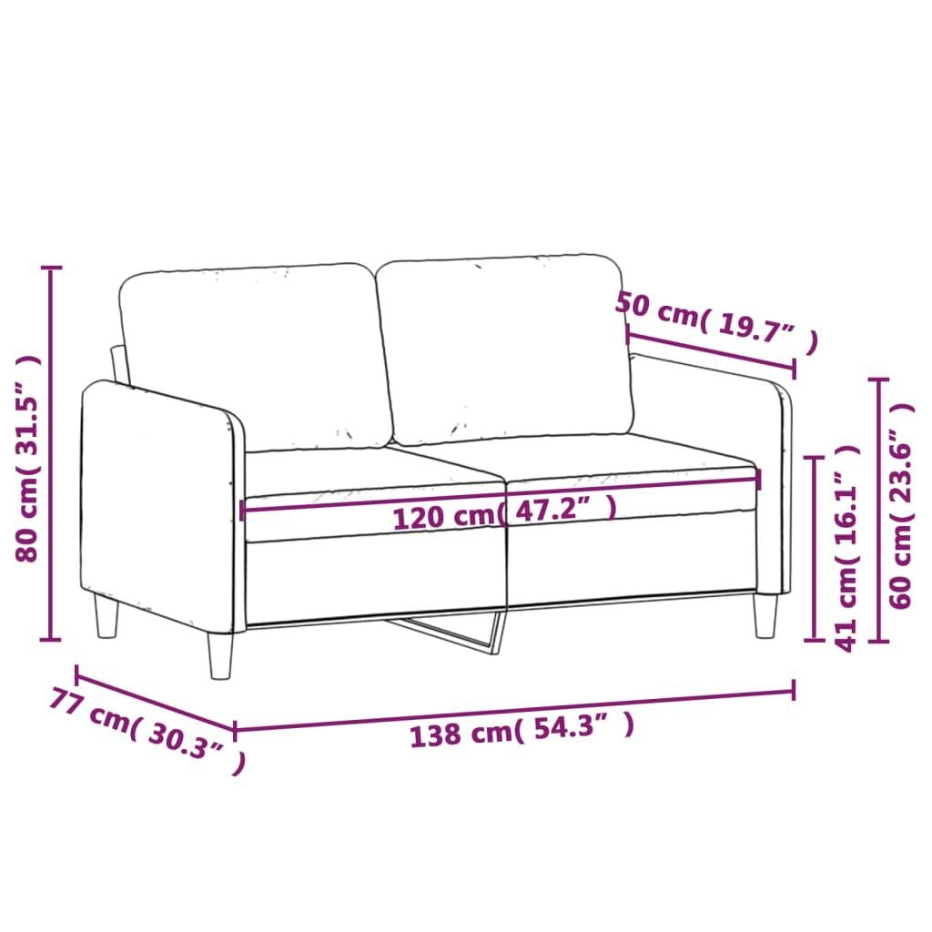 2-Seater Sofa Black 120 cm Velvet Price