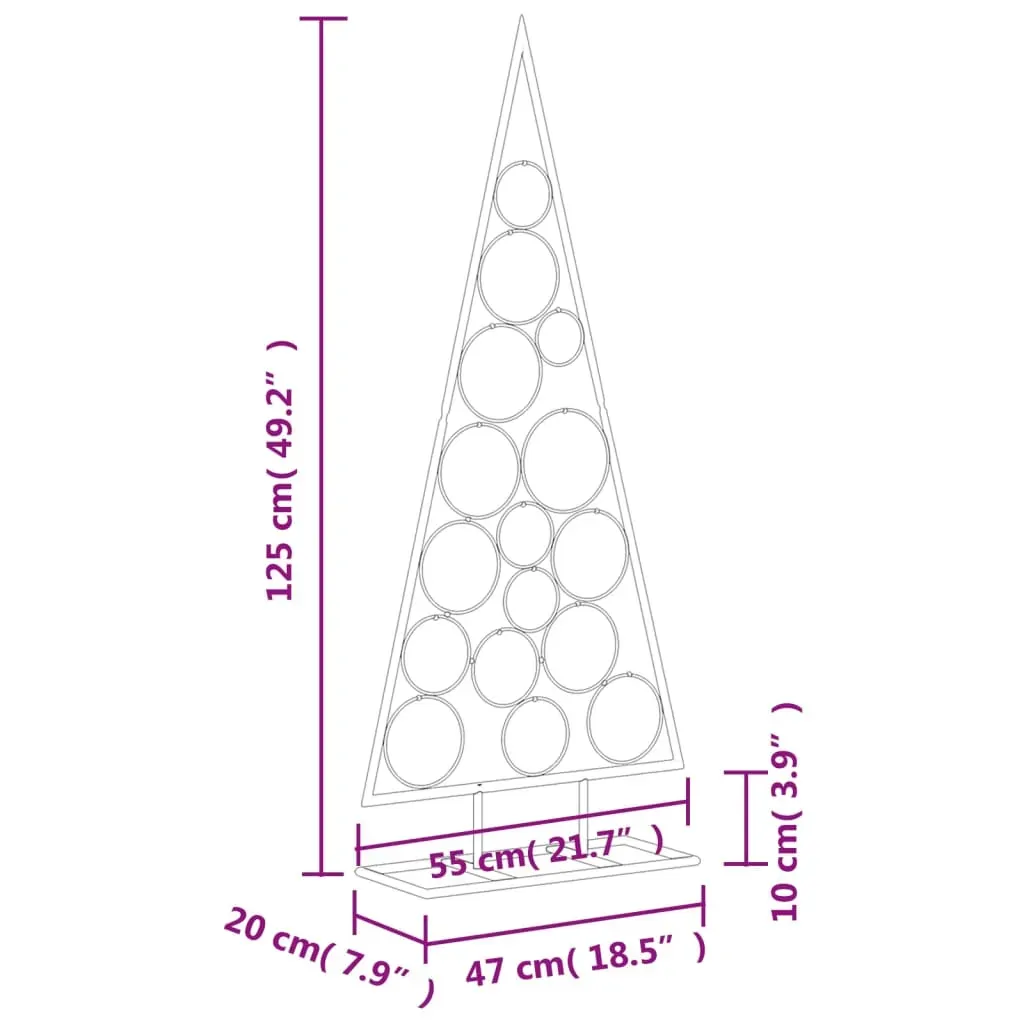 Metal Christmas Tree for Decoration Black 125 cm Price