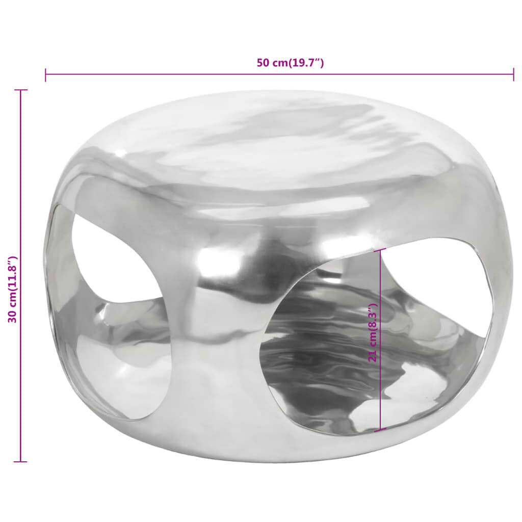 Coffee Table Aluminium 50x50x30 cm Silver Price
