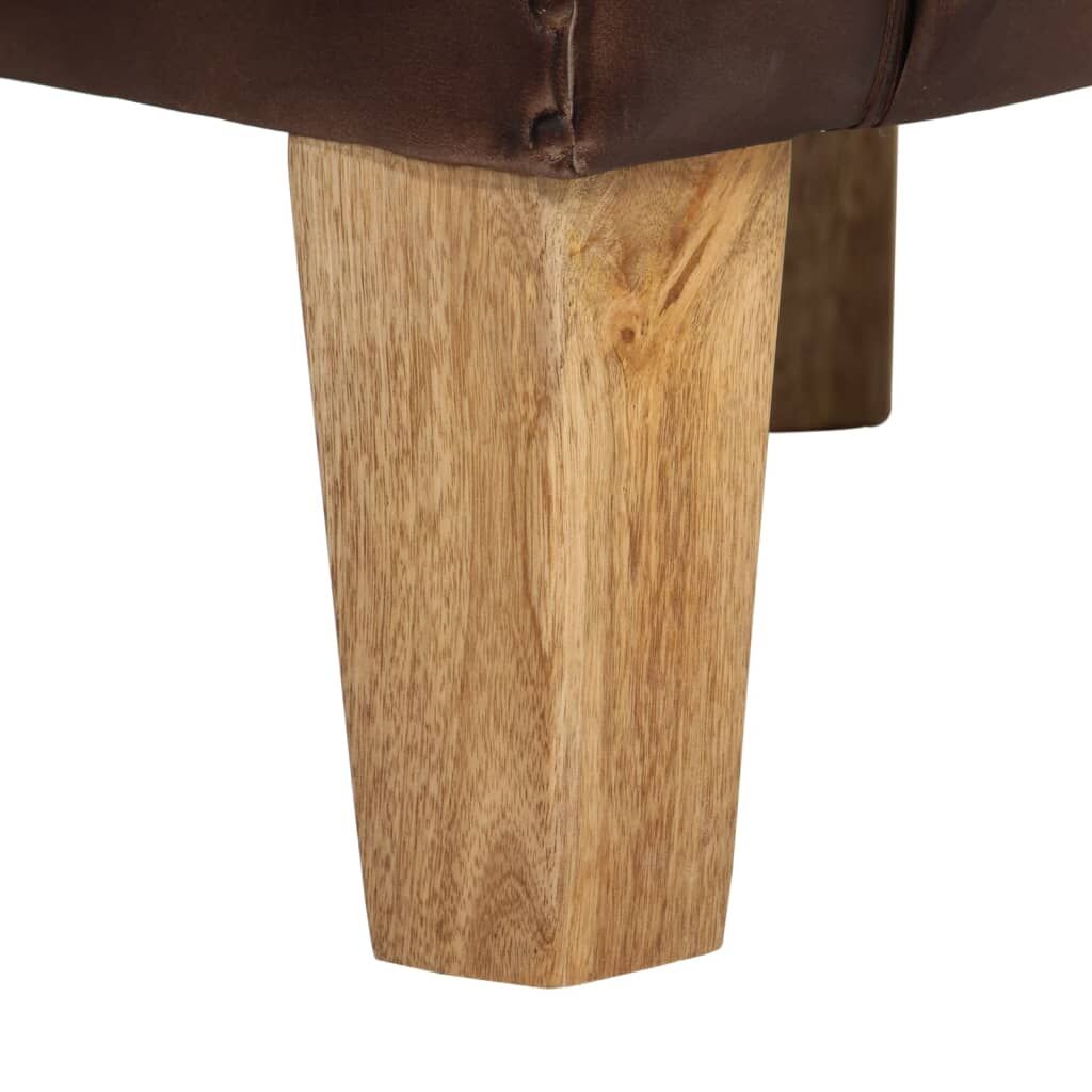 Tub Chair Dark Brown Real Leather Price