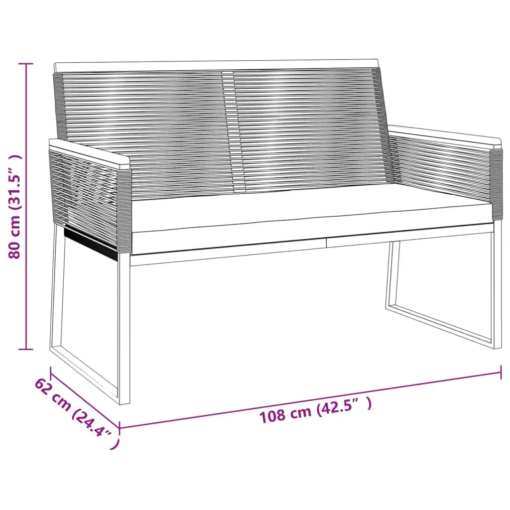 4 Piece Garden Lounge Set with Cushions Black Steel Price