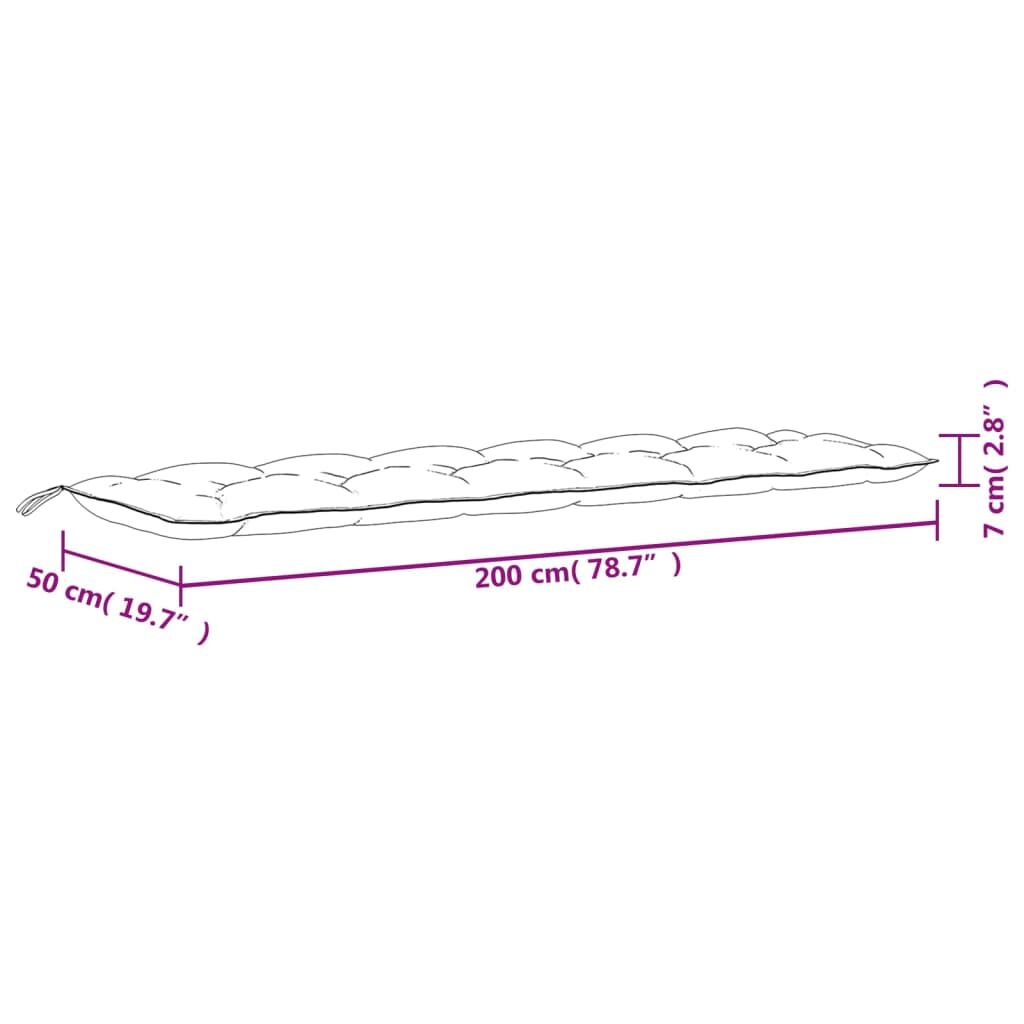 Garden Bench Cushion Grey 200x50x7 cm Oxford Fabric Price