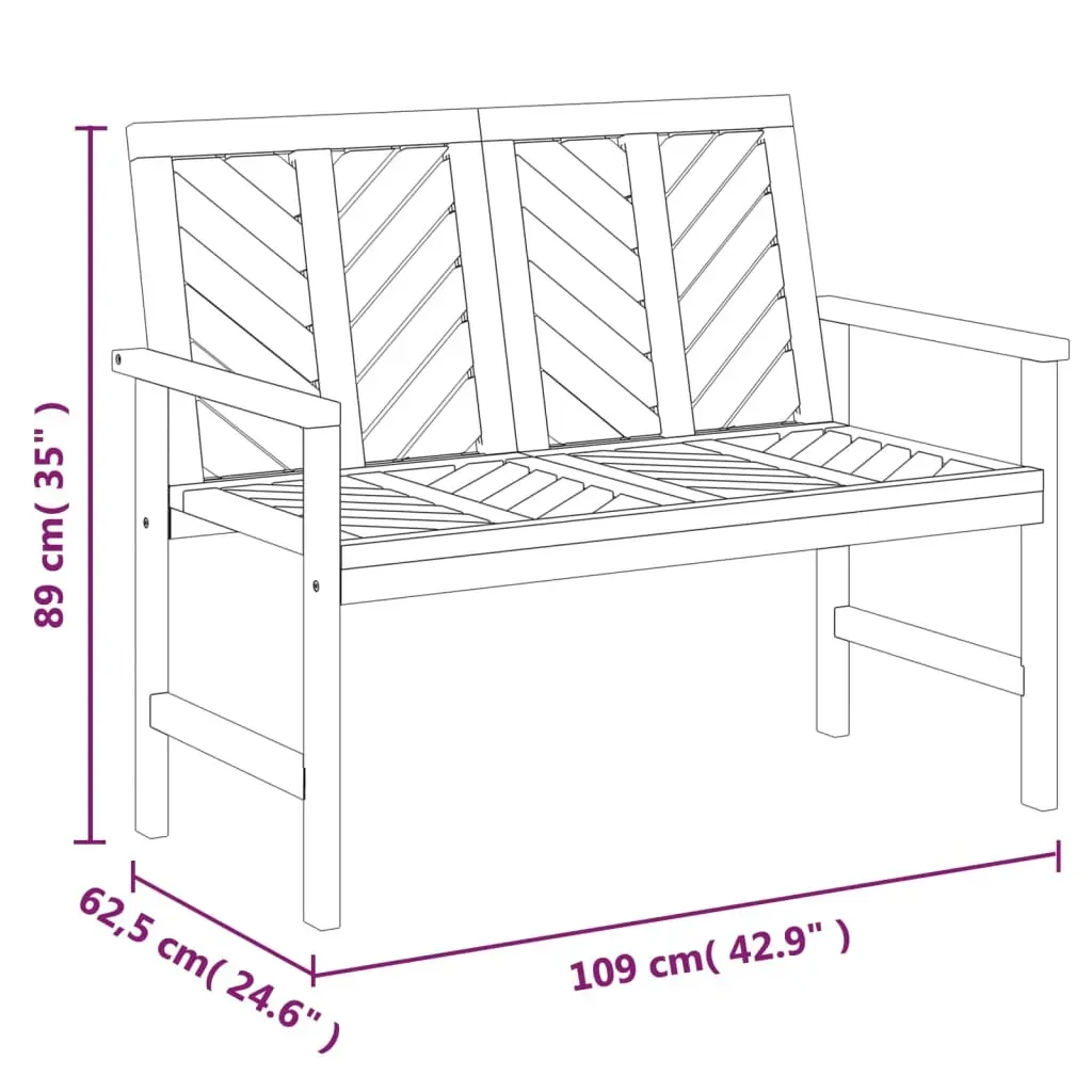 2 Piece Garden Lounge Set Solid Wood Acacia Price
