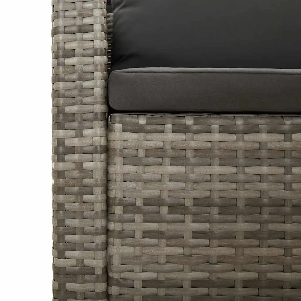 Garden Armchair with Cushion Grey Poly Rattan Price