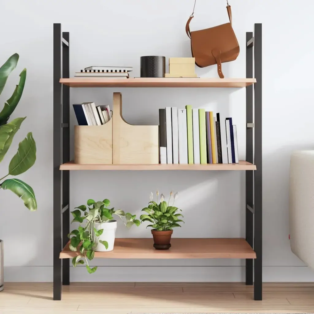 Wall Shelf Light Brown 100x50x2 cm Treated Solid Wood Oak Price