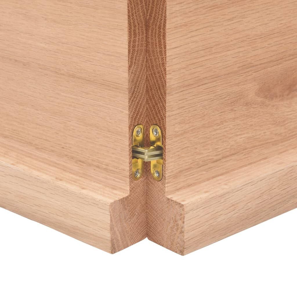 Wall Shelf Light Brown 160x60x(2-4) cm Treated Solid Wood Oak Price
