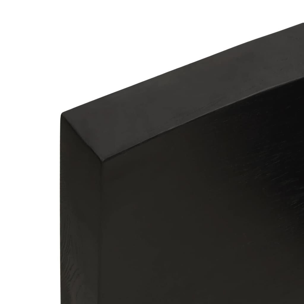 Wall Shelf Dark Brown 80x60x(2-6) cm Treated Solid Wood Oak Price