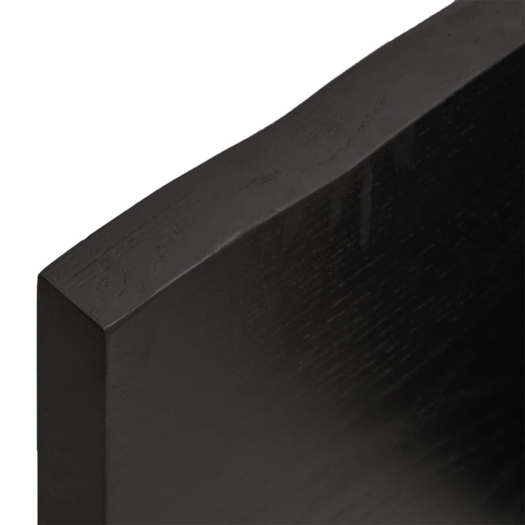 Wall Shelf Dark Brown 100x60x(2-4) cm Treated Solid Wood Oak Price