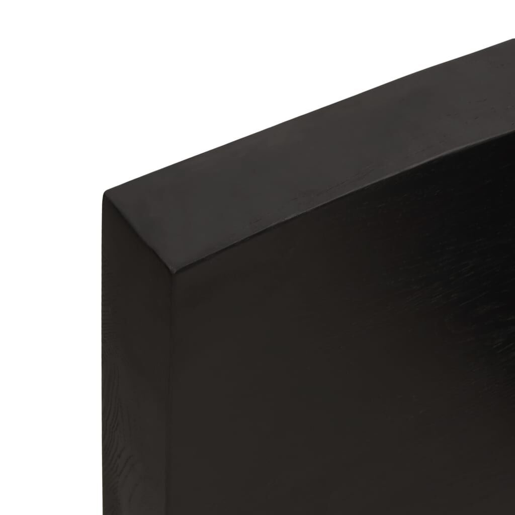 Wall Shelf Dark Brown 100x60x(2-6) cm Treated Solid Wood Oak Price