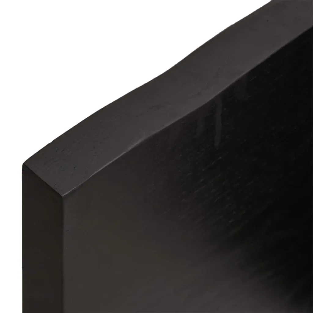 Table Top Dark Brown 40x40x(2-4) cm Treated Solid Wood Live Edge Price