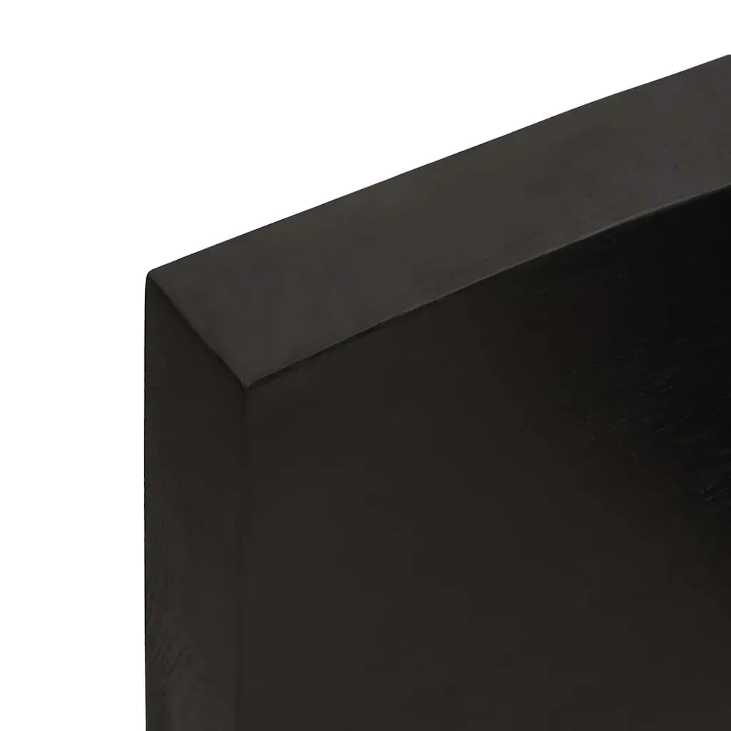 Table Top Dark Brown 120x50x(2-6) cm Treated Solid Wood Live Edge Price