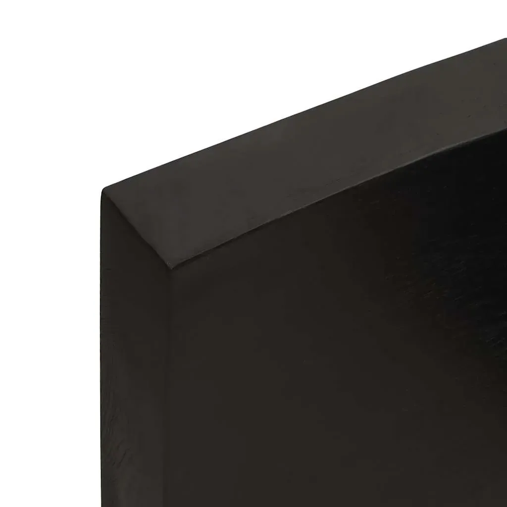 Table Top Dark Brown 120x60x(2-6) cm Treated Solid Wood Live Edge Price