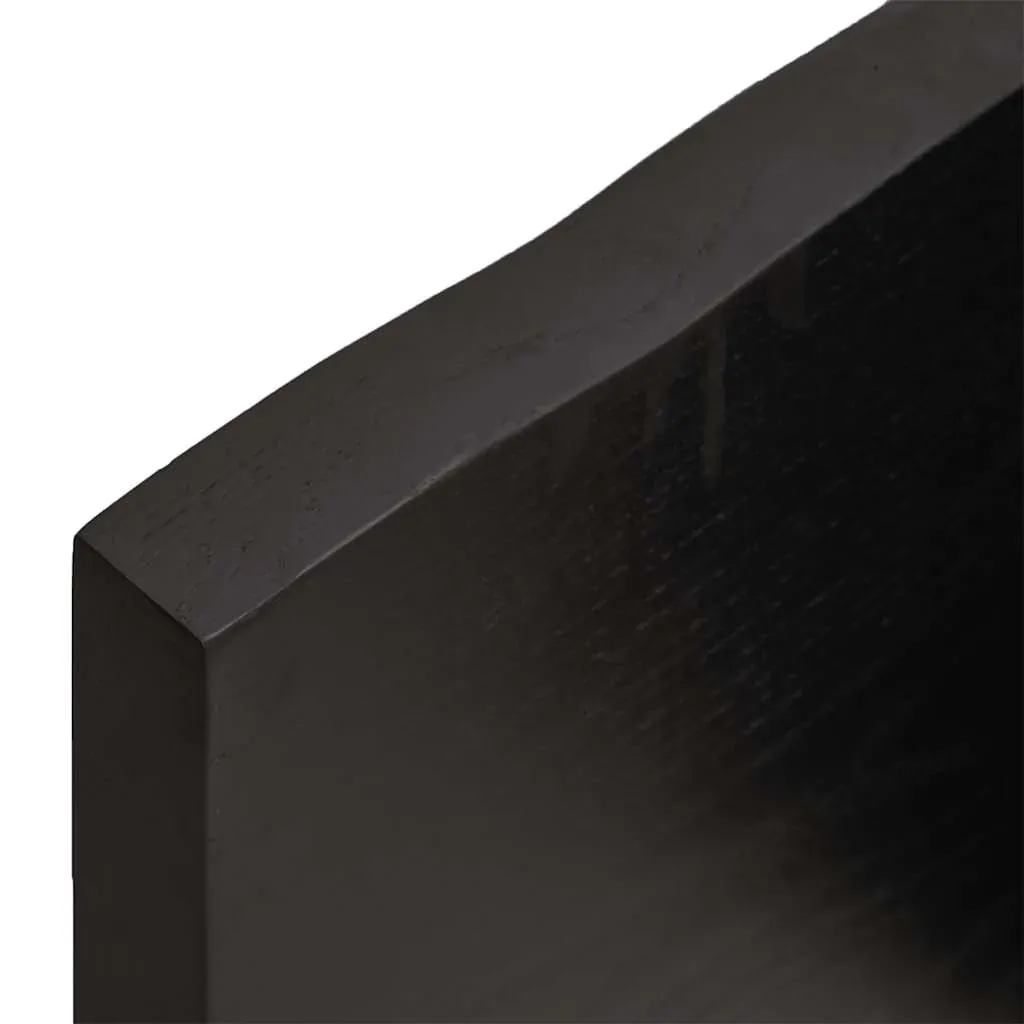 Table Top Dark Brown 160x40x(2-4) cm Treated Solid Wood Live Edge Price