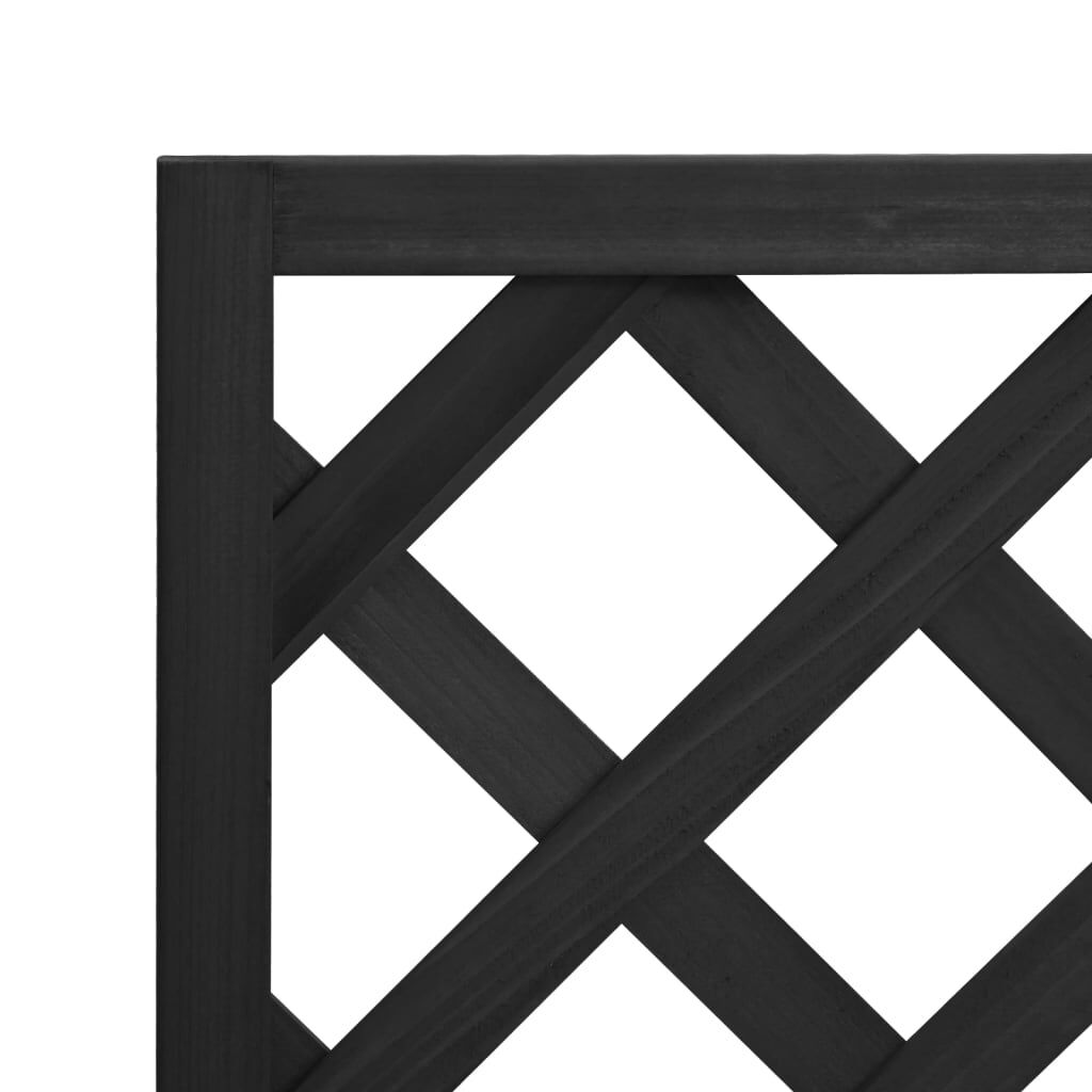 Planter with Trellis Black Solid Wood Fir Price